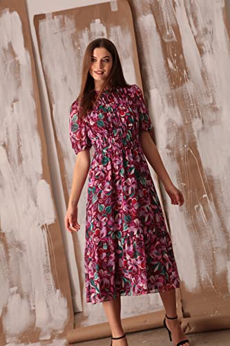 Image of Maggy London Women's Mock Neck Midi Fit and Flare