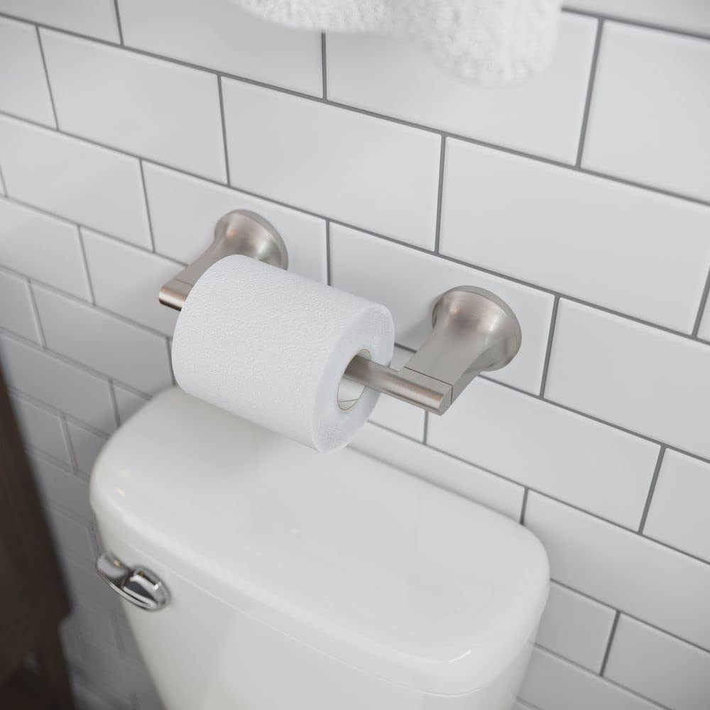 Pfister Pfirst Modern Wall Mount Toilet Paper Holder Nickel BPHPFM0GS — Amazon image 4