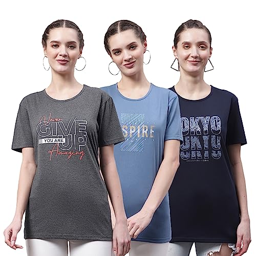 Image of Mack Jonney Women's Regular Fit T-Shirt (Pack of 3)