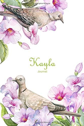 Kayle Journal: Personalized Name Journal or Diary Notebook For Women To Write In, Birds and Flowers (Gift Journal)