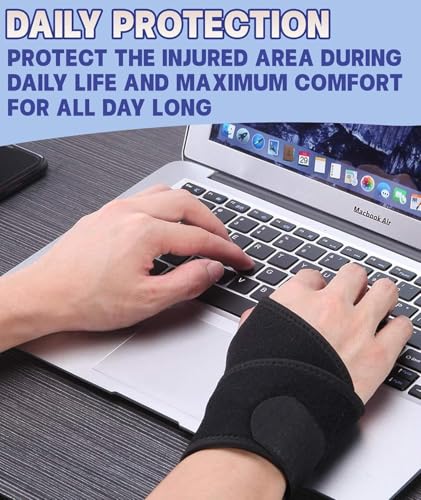 Image of ARPK Wrist Band for Pain Relief - Hand Wrist Support Brace & Bandage for Carpal Tunnel, Arthritis, Tendonitis - Gym, Badminton, Fitness Recovery - Fits Men Women, Left Right Hands (MULTI A)
