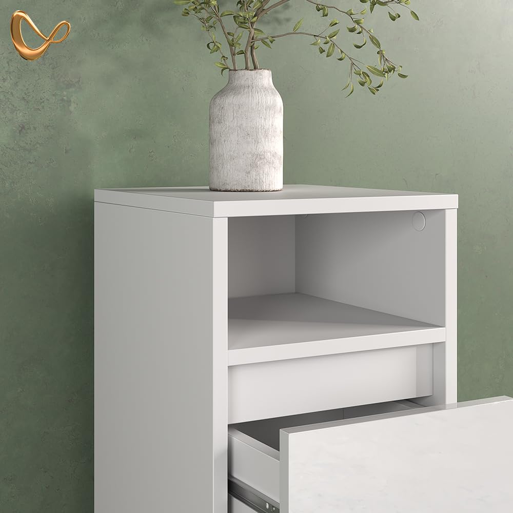 Livinity Meuble de Rangement de Salle de Bain Savuto, Blanc, 30.2x96.3cm