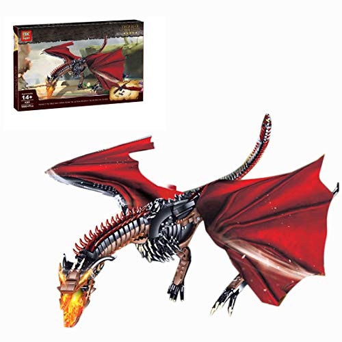 Fujinfeng Mech Drache, 1889 Klemmbausteine Drache Spielzeug Western Mythos Eisdrache Konstruktionsspielzeug, Luxuriöses…