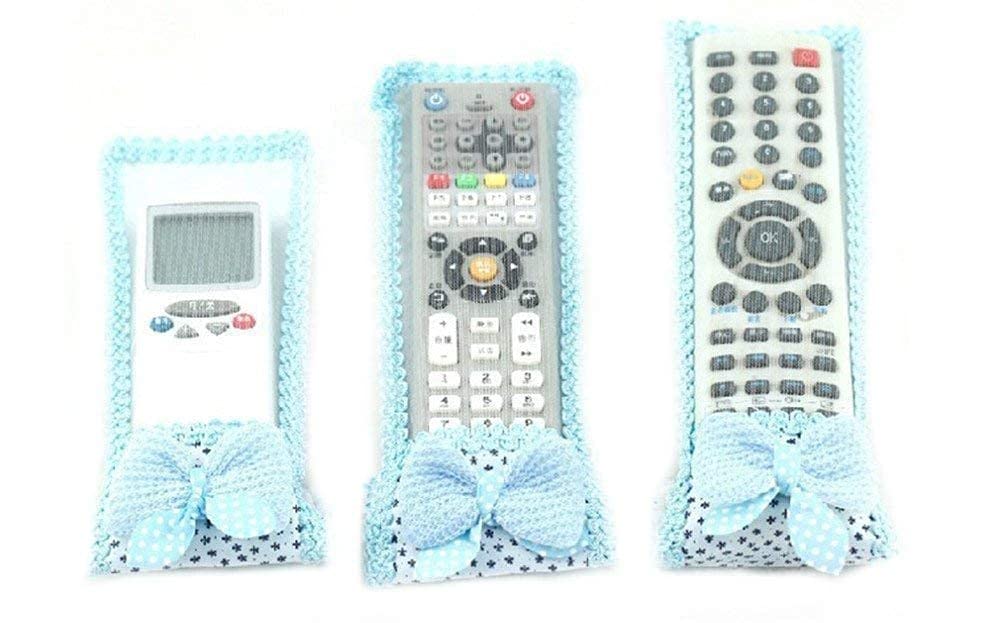 PLANETONE Cloth and Gauze Dustproof Remote Cover Fits in 3 Different Sizes of Remotes (Blue) - Set of 3 (B09YRRYSHK) Amazon Price History, Amazon Price Tracker