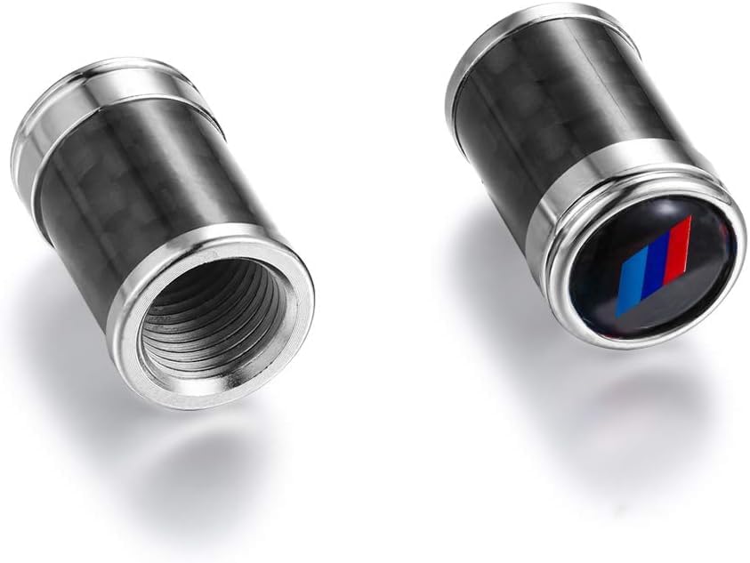 Miniatura 4 de 4 tapas de válvula de neumático de automóvil de fibra de carbono compatibles con BMW 1 2 3 4 5 6 7 Series X1 X2 X3 X4 X5 X6 X7 Accesorios