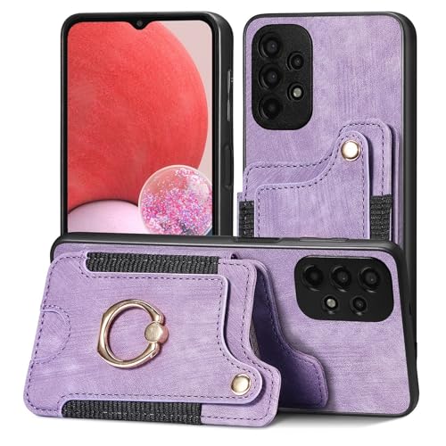 Coque portefeuille Samsung Galaxy A13 4G antichoc avec dragonne anti-chute