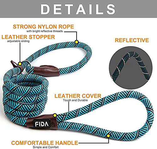 Fida Slip Rope Dog Lead, Blue, Small (1.0cm x 1.8m) - Image 2