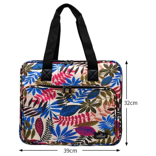 Image of ATTERET Full Range Embroidery and Cross Stitch Starter Kit with Premium Storage Organizer Bag, Includes 99 DMC Coded Cotton Threads, 9 Metallic Floss, 3 Hoops, Needles, Scissors + More (Floral)