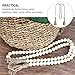 Vosarea Wood Bead Garland with Tassels Farmhouse Beads Rustic Country Beads Wall Hanging Decoration