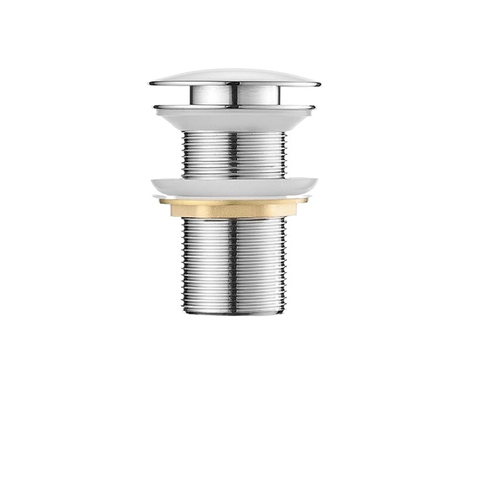 Rtbvghjik Chrome 1 Basin Sink Drain Waste Pop Up Stopper Push Button Bathroom Faucet Accessories For Bathroom Sinks(Chrome 1)