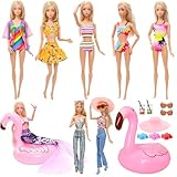 Miunana 17 Pezzi Per 11.5 Pollici 30 CM Bambola: 6 Costumi Da Bagno + 2 Abiti Vestiti + Ca...