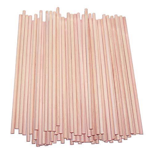 Palitos de Madera (100 Piezas) - 30cm x 7mm, Natural Redondo Palitos...