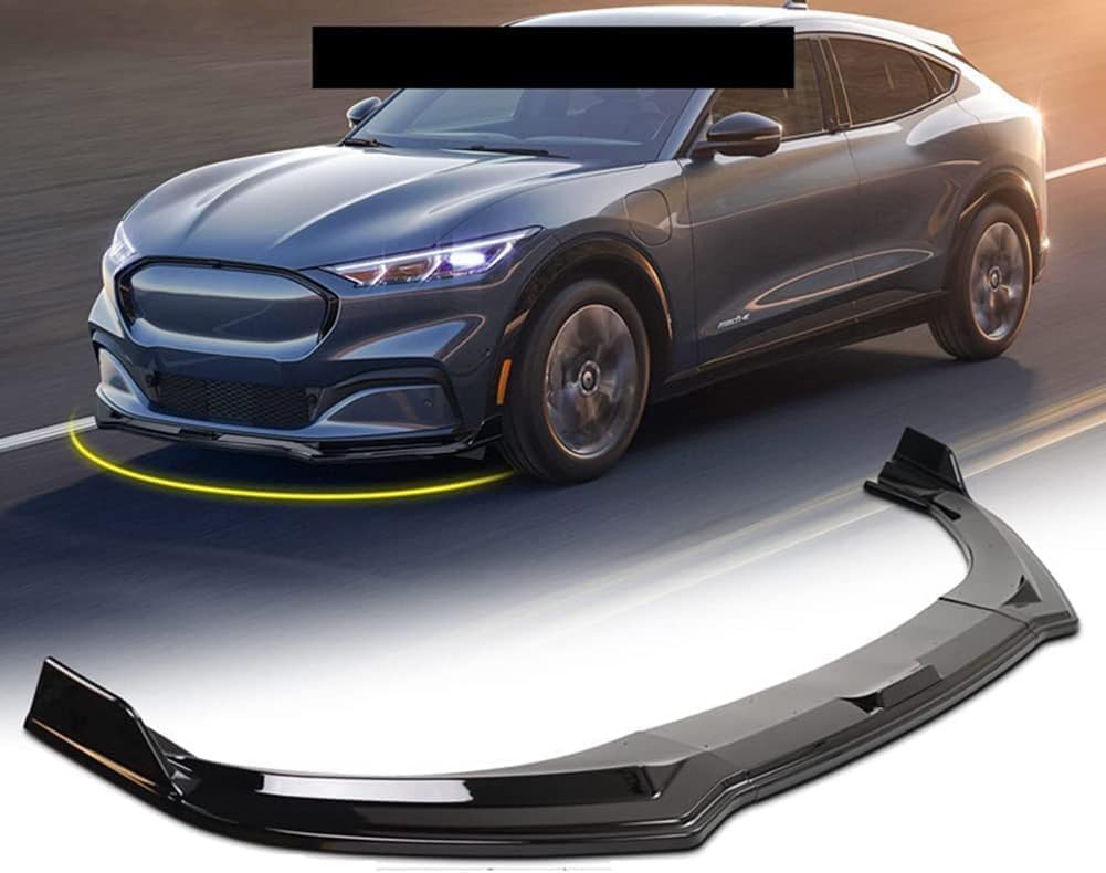 Car Front Bumper Lip Spoiler Splitter for Ford Mustang Mach-E,Front Bumper Lip Spoiler Splitter Durable Car Splitters Diffuser Protection