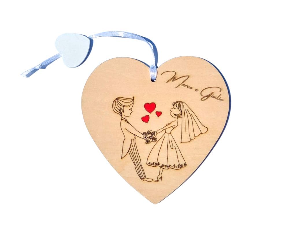 Ferro Di Cavallo In Legno Personalizzato Per Matrimonio Con Nomi E Data - Regalo Unico
