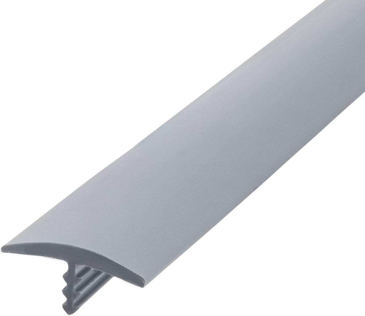 Outwater Plastic T molding 3/4 Inch Wide Silver Flexible Polyethylene Center Barb Tee Moulding 25 Foot Coil