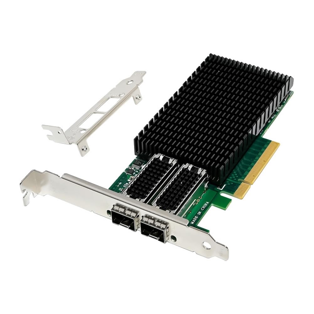 Carte Réseau Optique PCIe X8 X-4 à Double Port 10G SFP28, Carte Adaptateur Réseau à Double Port 10G et Carte Réseau Gigabit à Double Port