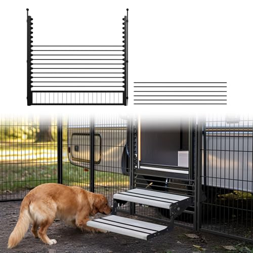 FXW RV Step Grid (Playpen Not Included) - Dog Barrier for RV Stairs Fits Stairs Up to 32 Wide | Compatible with FXW Playpen | Patented