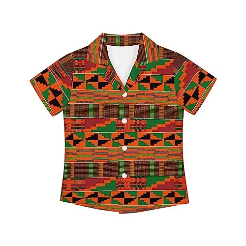 Boy Short Sleeve Shirt Collar Button Down Short Sleeve Hawaiian Tropic Apparel Summer Beachwear