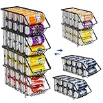 6 Pack Soda Can Storage Organizer Stacking Can Dispensers for Fridge Pantry - Image 5