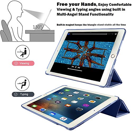 Image of DuraSafe Cases for iPad Air 2nd Gen 9.7 2014 Case A1566 MGL12HN /A A1567 MGKM2HN /A MGKL2HN /A MGTY2HN /A MH1J2HN /A MGTX2HN /A MH2V2HN /A MH2W2HN /A MH2U2HN /A MH2N2HN /A MH322HN /A MH182HN /A - Navy Blue