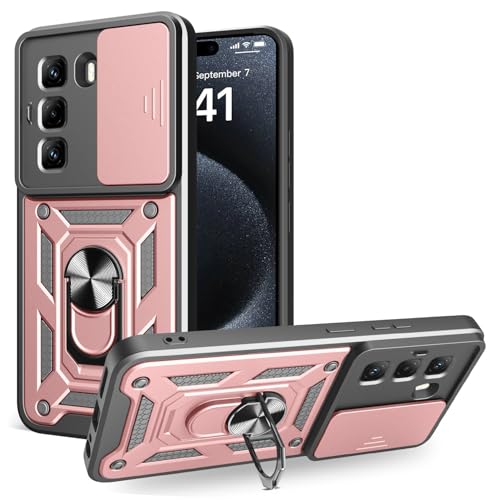 Housse Infinix Hot 50 Pro+ 4G rose avec cache objectif photo X6880