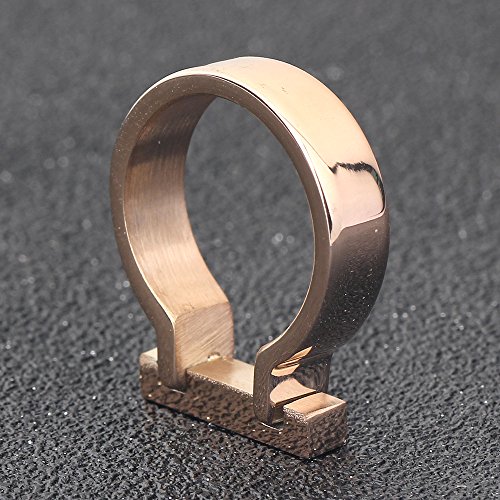Anillo de acero inoxidable rectangular de 6 mm estilo vintage casual 3