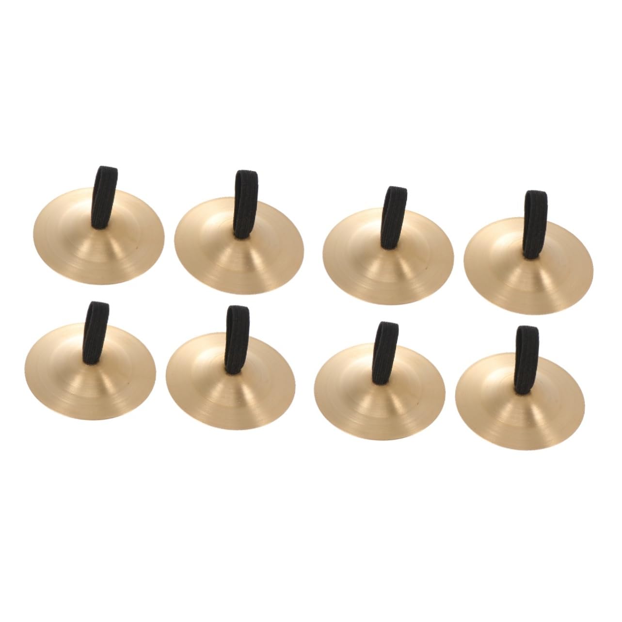 BESTonZON 2sets Belly Dancing Cymbals Boys and Girls Finger Cymbals Instrument Straps for Parties 4pcs*2