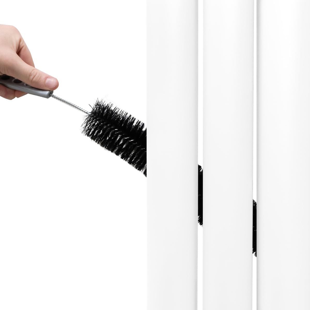 Radiador de Columna Ovalada con Espejo| 1800 mm x 380 mm | Blanco | Acero Premium | Cepillo de Limpieza y Kit de Fijación GRATIS | Calefactor, Estufa, calefacción Central Radiador de Pared