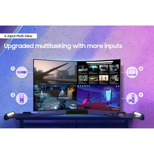 Image of Samsung 55 inch Odyssey Ark 2nd Gen 4K UHD 1000R Curved Gaming Monitor, 165Hz, 1ms, 4 Input Multi View, Quantum Mini-LED, AMD FreeSync Premium Pro, HDR 10+, Height Adjustable Screen, LS55CG970NNXGO