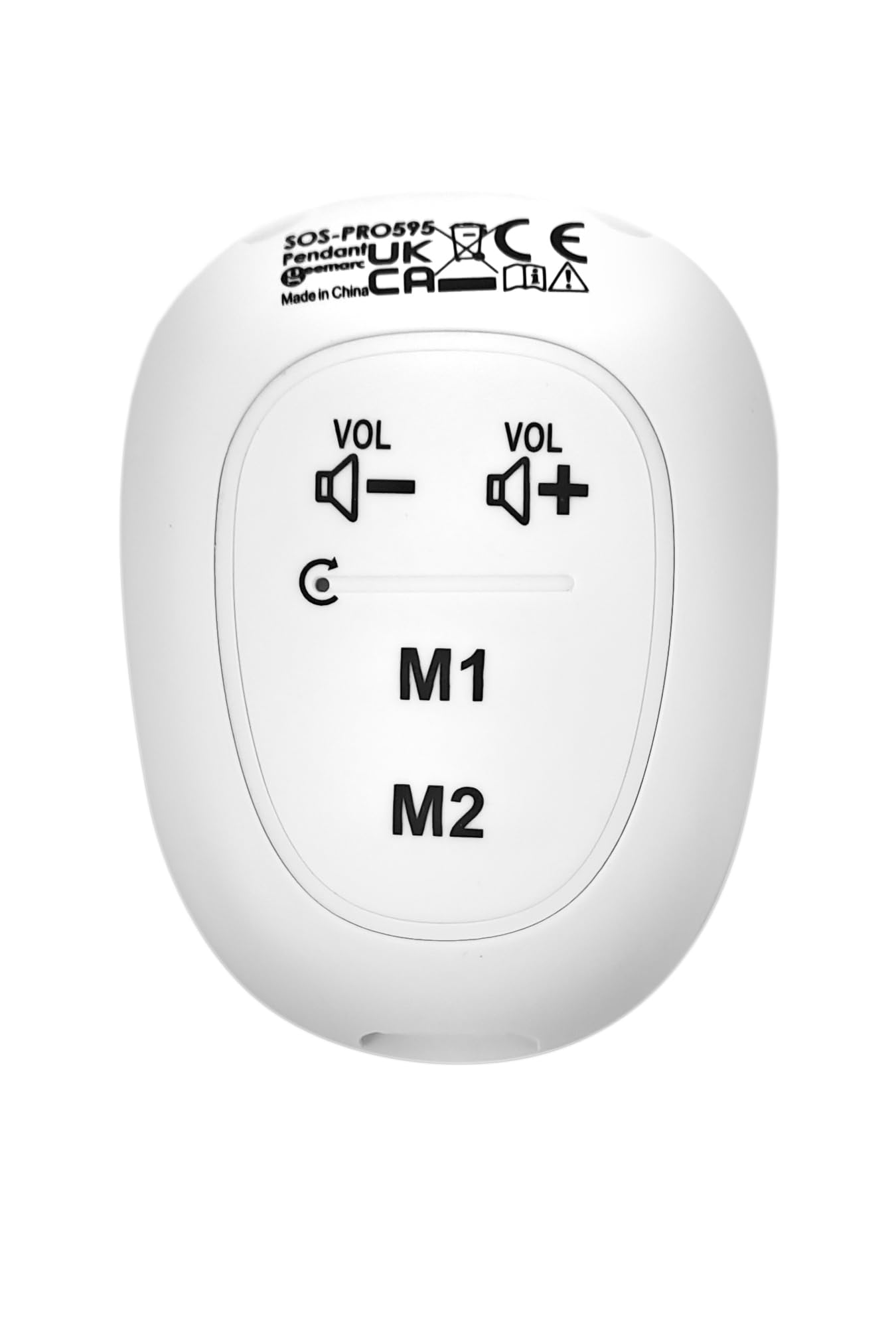 Geemarc Amplidect 595 SOS Pro - Teléfono Inalámbrico Amplificado y Medallón SOS con Contestador y Teclas Grandes para Personas Mayores - Pérdida Auditiva Moderada o Severa