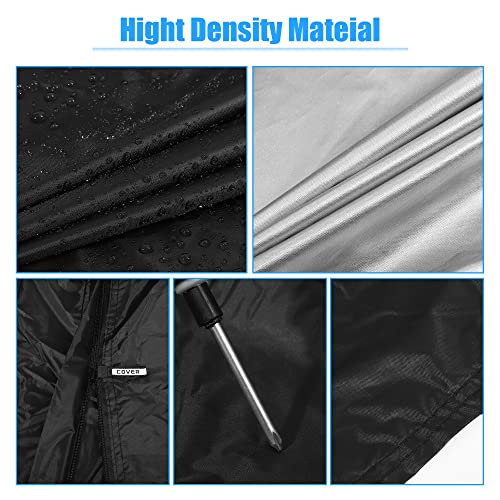 X AUTOHAUX 3L Car Cover Waterproof Snowproof All Weather for Car Outdoor Full Car Cover Rain Sun Protection Universal Fit for Sedan 178"-185" - Image 4