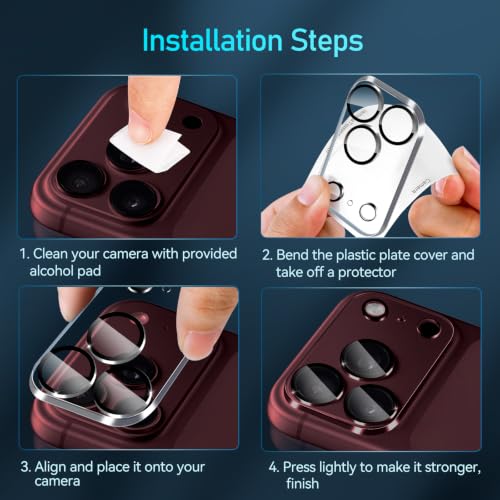 ivoler 4-Pack Camera Lens Protector for iPhone 18 Pro 6.3" 2026 - image 7