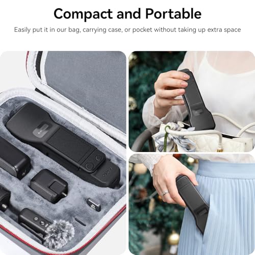 Image of AMAZEAR Gimbal Screen Protective Cover for DJI OSMO Pocket 4 /3 /Xtra Muse, Pocket4 Accessories Portable Lens Cap Hard Case with Soft Lining for Carry /Protection /Storage, Quick Open /Close, Black