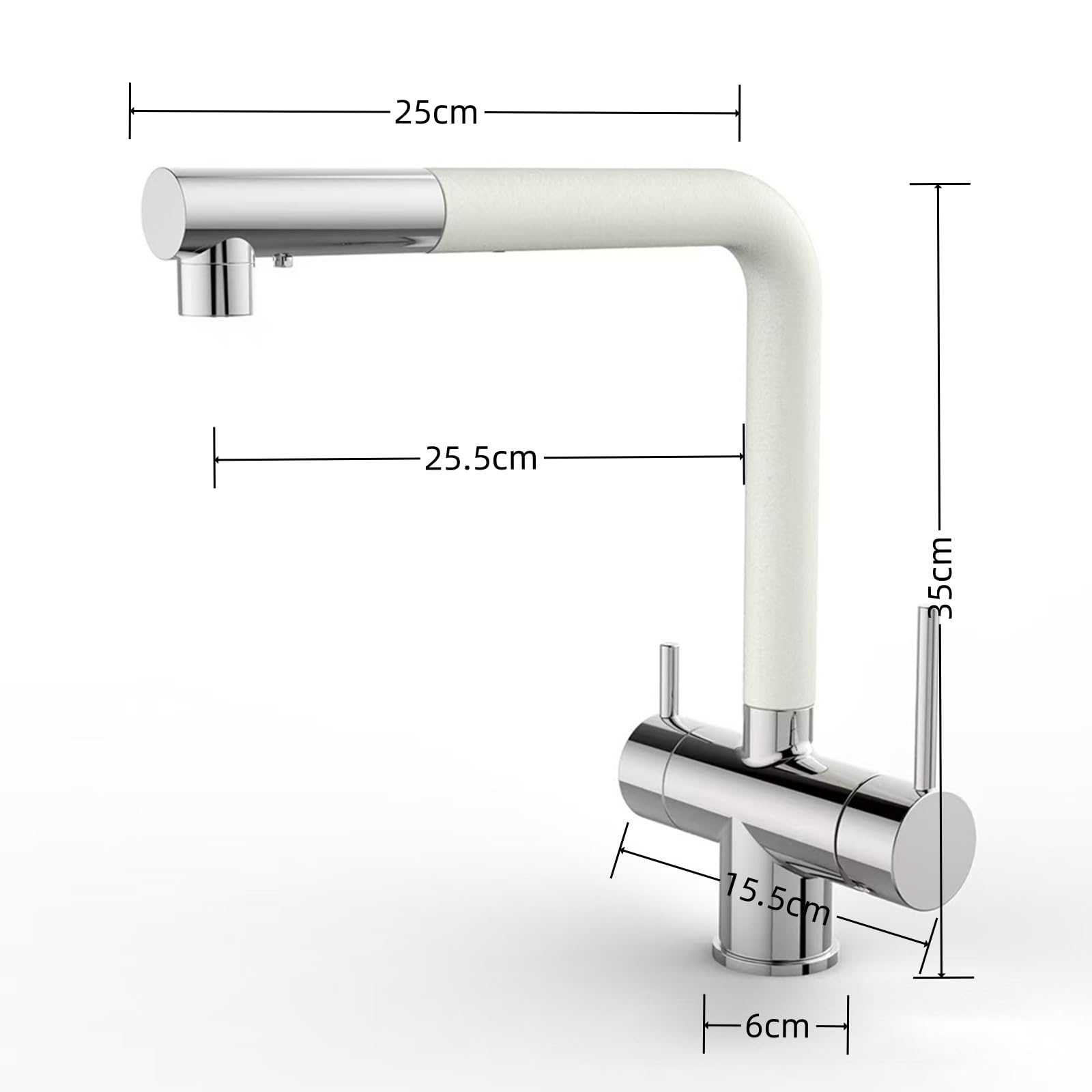 Robinet à 3 voies avec filtre à eau tactile rotatif 3 modes - Couleur beige - Facile à installer - Système de purification de l'eau respectueux de l'environnement