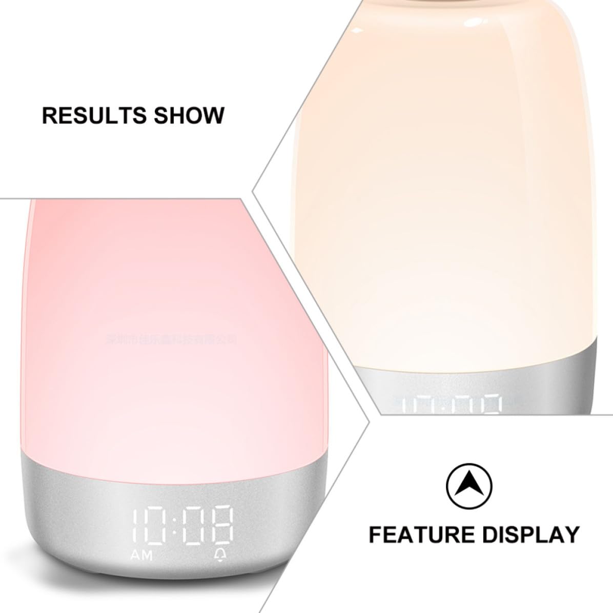 VILLCASE Lampe de Chevet Réveil LED Tactile à Minuterie, Blanc