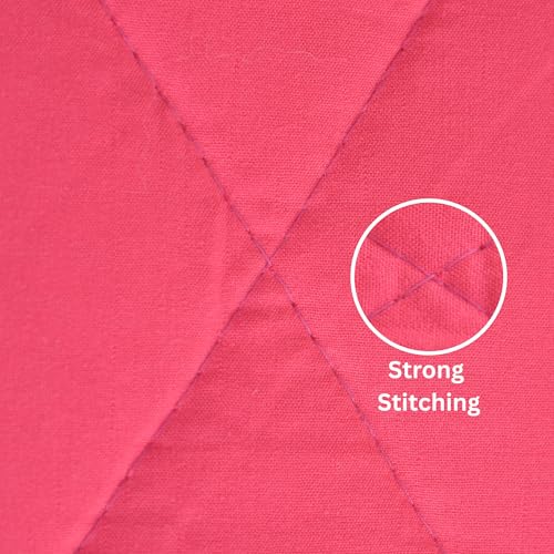 Image of Galaxy Home Decor Premium Microfibre Reversible Comforter | Ultra-Soft, Lightweight & All-Season Warm Quilt | Cozy AC Blanket for Single Bed 60 inch x 90 inch | 220 GSM, Pink & Rose Pink