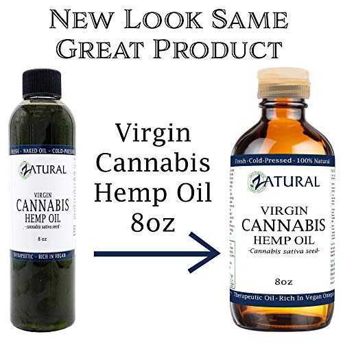 Hemp Oil (227,000mg - 8oz) Anti-Inflammatory_Pain Relief_100% Pure_Cold Pressed_High Vegan Omegas 3 & 6_No Fillers or Additives, Therapeutic Grade (8 Ounce)