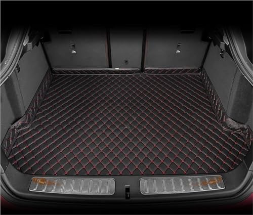 LYBH Tapis De Coffre pour BMW X3 G01 2018-2023, Protection Intérieure De Voiture, Tapis De Coffre Imperméable À Bords Relevés Coffre Arrière Tapis(Noir-Rouge)