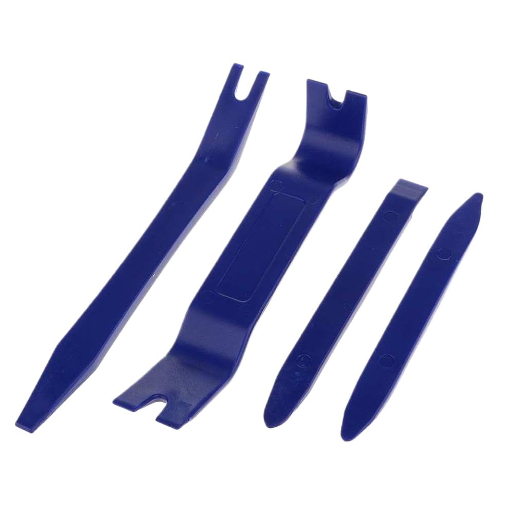 4 UNIDS Vehículo Radio de Coche Estéreo Moldura Clip de Puerta Panel de Plástico Recorte Tapicería Extracción Palanca Kit de Herramientas Compatible con Vehículos Automotrices