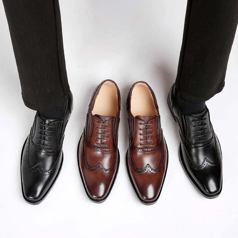 Men's Handmade Shoes Business Formal Leather Shoes Suitable for Wedding Office Breathable and Comfortable Low Top2