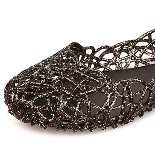 Image of Women's Jelly Sandals Ballet Shoes Slip On Flats Hollow Out Loafers
