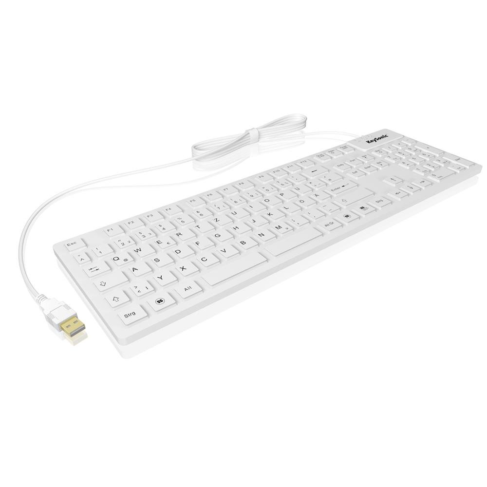 KeySonic Tastiera industriale, cablata USB, impermeabile, antipolvere (IP68), in silicone, KSK-​8030 IN (DE)