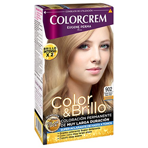 Colorcrem Color & Brillo - Tinte Permanente Mujer - Tono 902 Rubio Extra claro Miel, con Tratamiento Nutri-Protector al Aceite de Argán | Disponible en más de 20 Tonos Cover