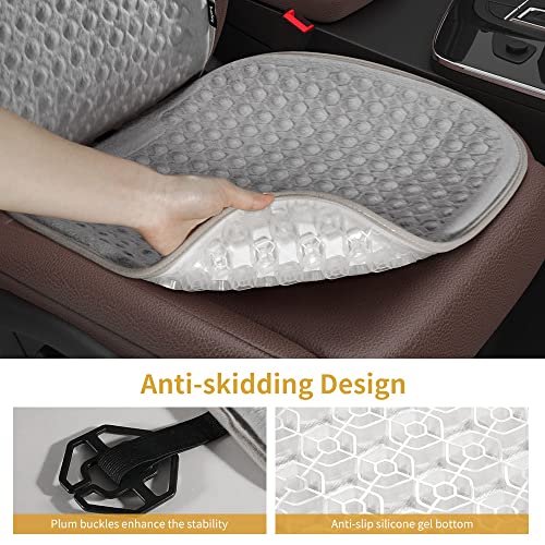 De.home Car Seat Cushion, Gel Seat Cushion For Car Seat Driver, Seat Protector For Car/Office/Home Chair Seat Cushion With Gel Bottom, Perfect For Keep Warm In Winter Driving-1 Pack (Black) #TOP1