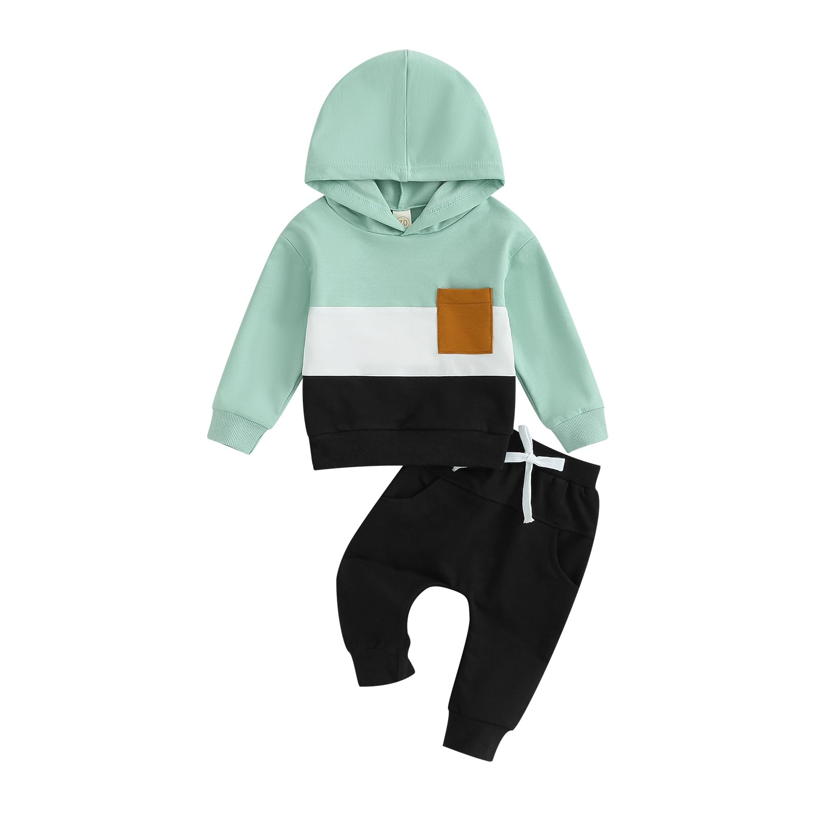 Infant Baby Boy Fall Winter Clothes Outfits Hooded Long Sweatshirt Pants Set Toddler Clothes 6 12 18 24