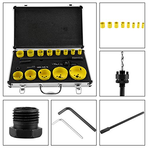 Kit de brocas de sierra circular para metal 19 piezas miniatura 5