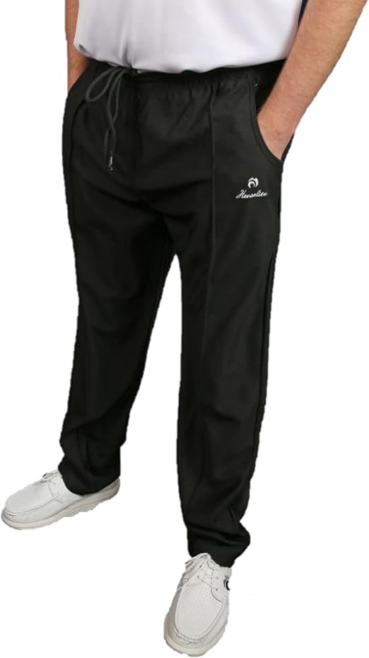 Henselite Mens Sports Lawn Bowling TrousersColor BlackWaist Amazon