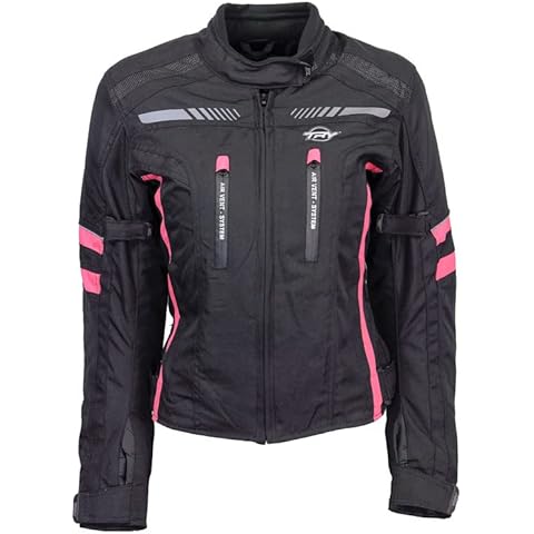 TRY Moto - Chaqueta Moto Mujer - Textil - Membrana Resistente al Agua - 2XL - Rosa Cover