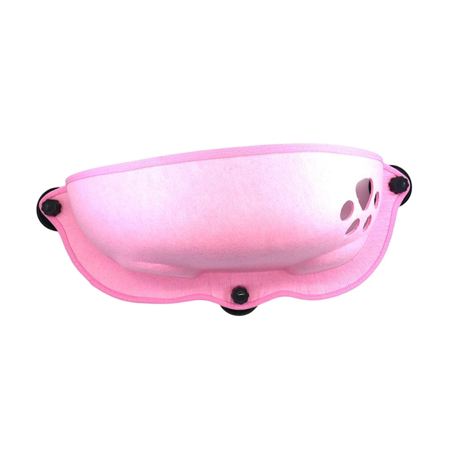 F Fityle Lit de Fenêtre pour Chat Hamac à Ventouse Siège de Repos pour Chat d'Intérieur Coussin de Baignoire Fabriqué en Feutre Doux Adapté à la Détente, Rose