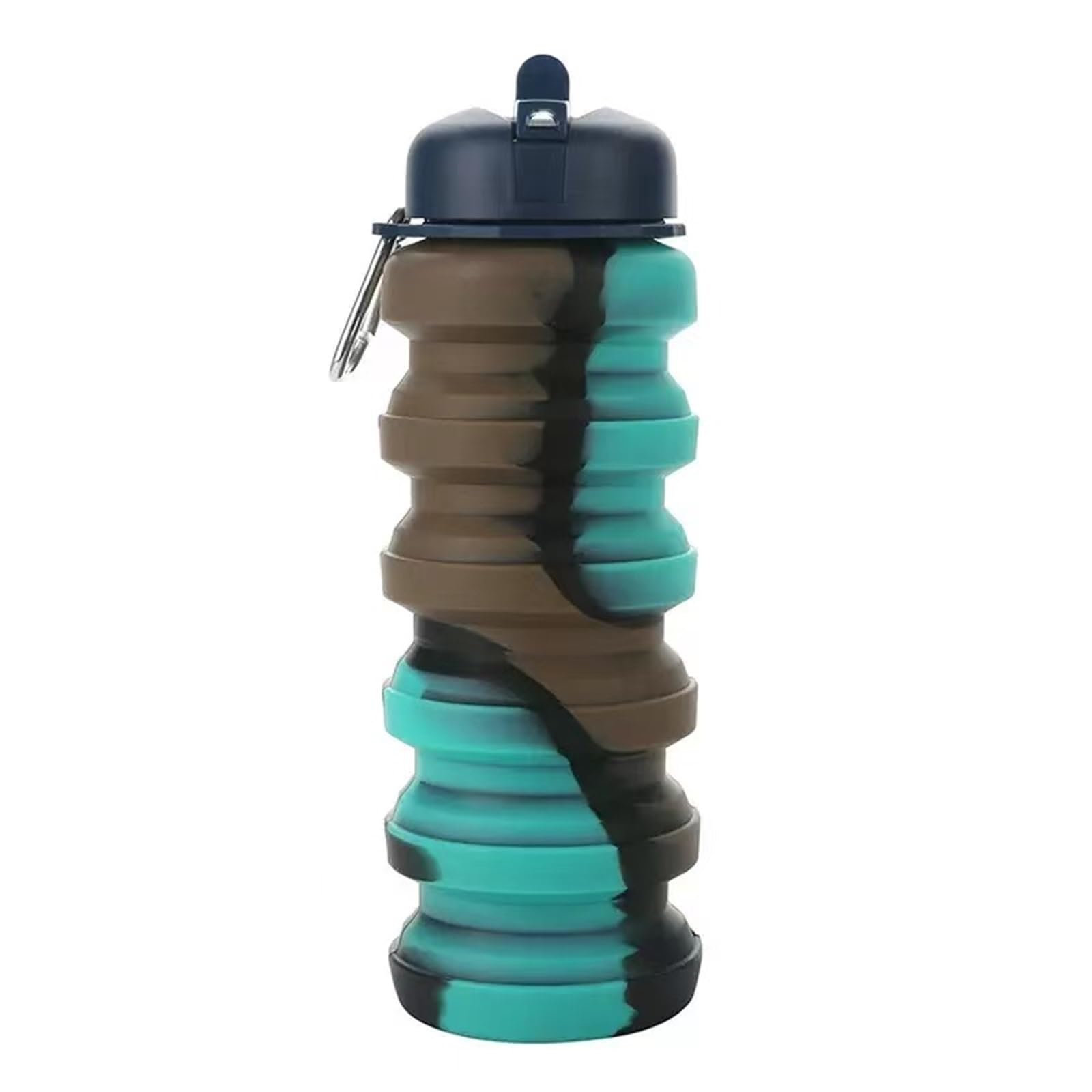 Gobelet pliable Gobelet en silicone Tasse d'eau pliante en Silicone, bouilloire Portable et créative for le cyclisme, sport l'extérieur(Green)